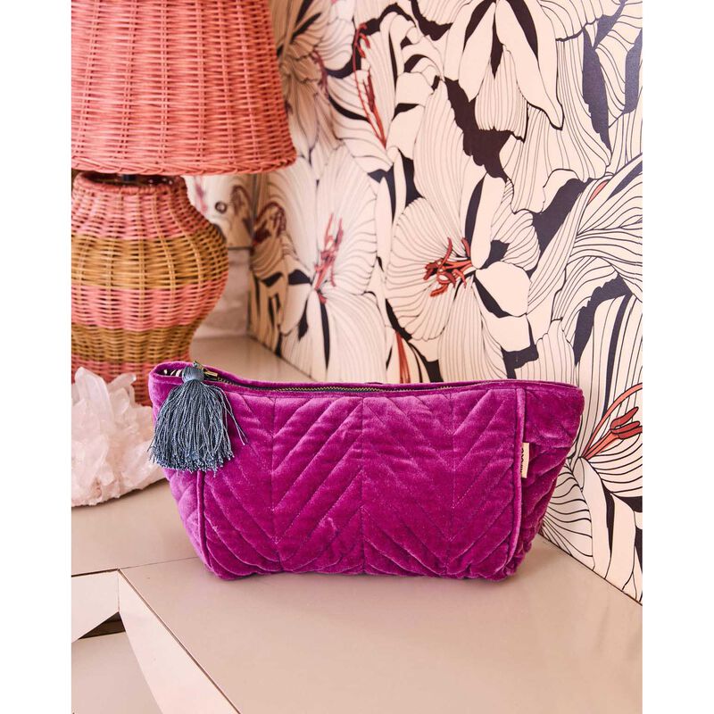 Kip&Co Wild Grape Velvet Toiletry Bag image number 3